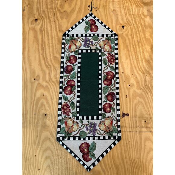 VTG Fruit Harvest Table 2 Runners & 8 Placemats Tapestry Farmhouse Cottagecore - Picture 2 of 11